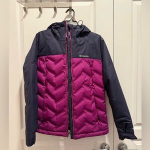 Columbia Women’s Waterproof Insulated Jacket in Purple and Navy